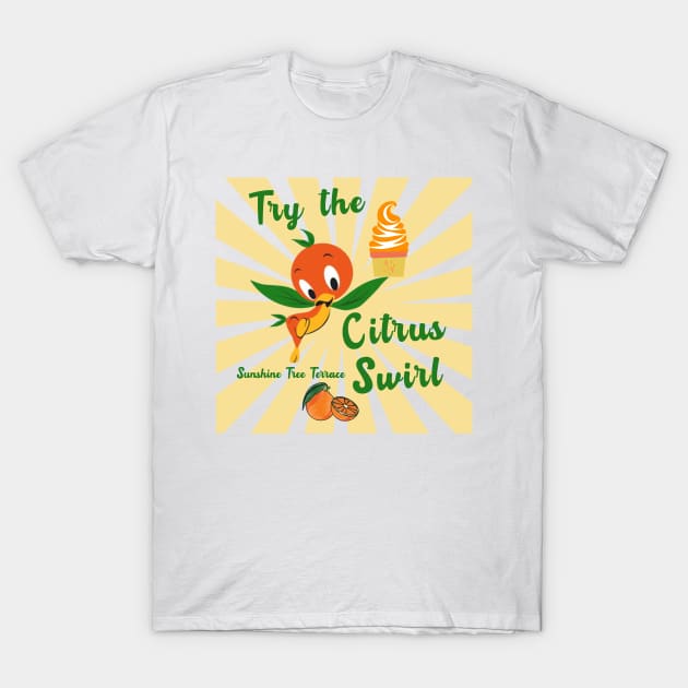 Citrus Swirl Sunshine Terrace T-Shirt by magicalshirtdesigns